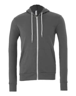 Unisex Sponge Fleece Full-Zip Hoodie Sweatshirt in Asphalt
