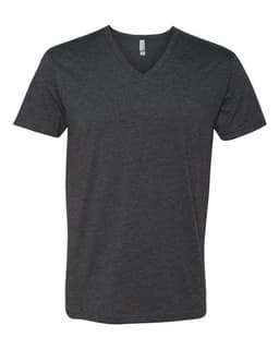 Men's CVC V-Neck T-Shirt in Charcoal