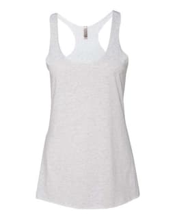 Women’s Triblend Racerback Tank in Heather White