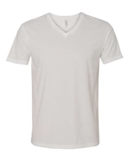 Men's Sueded V-Neck T-Shirt in White
