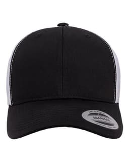 Retro Trucker Cap in Black/ White