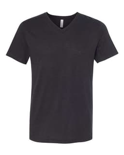 Unisex Triblend V-Neck Tee in Solid Black Triblend