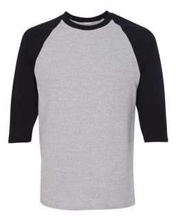 Unisex Heavy Cotton™ Raglan Three-Quarter Sleeve T-Shirt view 1