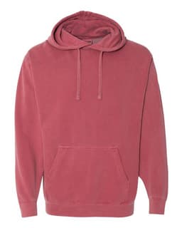 Unisex Garment-Dyed Hooded Sweatshirt in Crimson