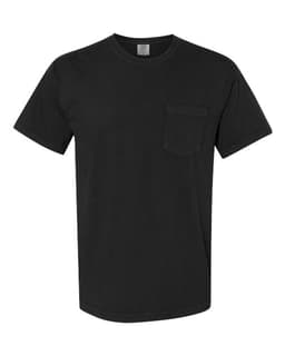Unisex Garment-Dyed Heavyweight Pocket T-Shirt in Black
