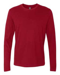 Unisex Cotton Long Sleeve T-Shirt in Cardinal