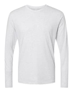 Men's Triblend Long Sleeve T-Shirt in Heather White