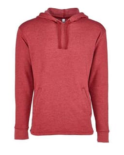 Unisex Malibu Welt Pocket Hoodie Sweatshirt in Heather Cardinal