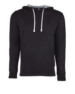 Unisex Laguna Hoodie Sweatshirt in Black/ Heather Grey