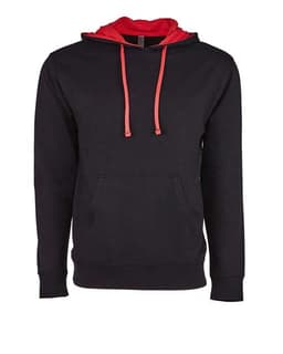 Unisex Laguna Hoodie Sweatshirt in Black/ Red