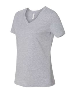 Women's Relaxed Heather CVC V-Neck Tee view 3