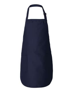 Full-Length Apron with Pockets in Navy