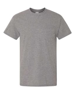 Unisex DryBlend® Pocket T-Shirt in Graphite Heather