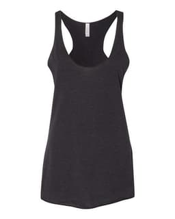 Women's Triblend Racerback Tank in Black Heather Triblend