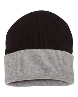 12" Color Blocked Cuffed Beanie view 2