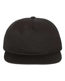Lightly-Structured Five-Panel Snapback Cap view 1