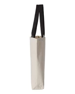 11L Canvas Tote with Contrast-Color Handles view 3