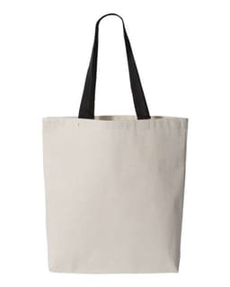 11L Canvas Tote with Contrast-Color Handles view 1