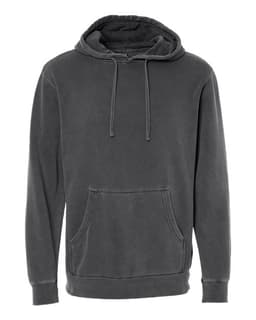 Unisex Midweight Pigment-Dyed Hooded Sweatshirt in Pigment Black