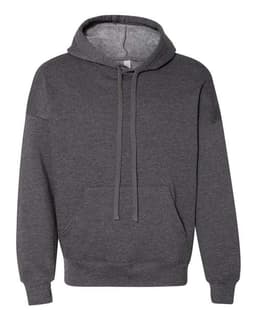Unisex Sponge Fleece Drop Shoulder Hoodie Sweatshirt in Dark Grey Heather