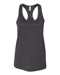 Women's Jersey Racerback Tank in Dark Grey Heather