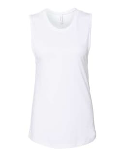Women's Jersey Muscle Tank in White