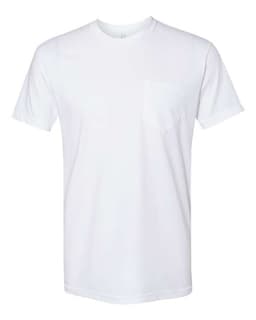 Unisex Cotton Pocket Tee in White