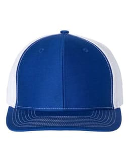 Twill Back Trucker Cap in Royal/ White