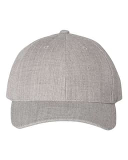 Premium Curved Bill Snapback Cap in Heather Grey