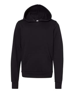 Youth Sponge Fleece Hoodie Sweatshirt in Black