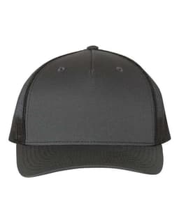 Five-Panel Trucker Cap in Charcoal/ Black