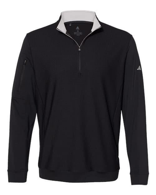 Adidas Men's Textured Quarter-Zip Pullover