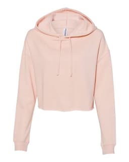 Women’s Lightweight Crop Hooded Sweatshirt in Blush