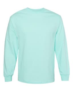 Unisex Heavyweight Cotton Long Sleeve Tee in Celadon