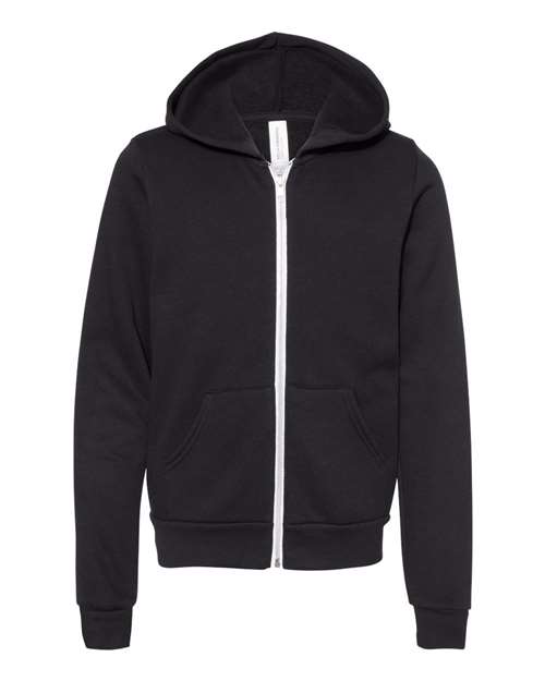 BELLA + CANVAS Youth Sponge Fleece Full-Zip Hoodie Sweatshirt