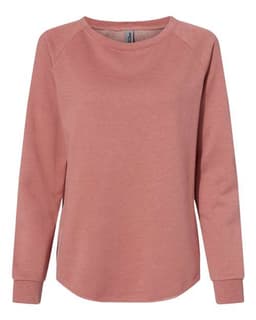 Women's California Wave Wash Crewneck Sweatshirt in Dusty Rose