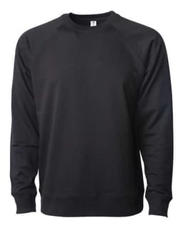 Unisex Icon Lightweight Loopback Terry Crewneck Sweatshirt in Black