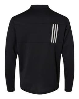 Men's 3-Stripes Double-Knit Quarter-Zip Pullover view 2