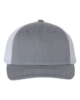 Youth Trucker Snapback Cap in Heather Grey/ White
