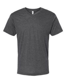Deluxe Blend V-Neck T-Shirt in Heather Charcoal