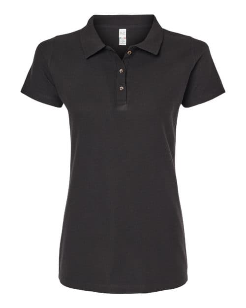 M&O Women's Ringspun Pique Polo