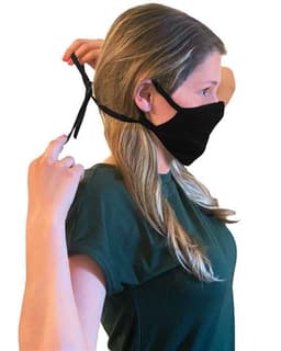 100% Cotton Antimicrobial Triple Layer Adjustable Mask view 3