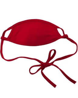 100% Cotton Antimicrobial Triple Layer Adjustable Mask in Red