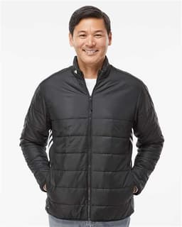 Men's 3-Stripes Puffer Full-Zip Jacket view 4