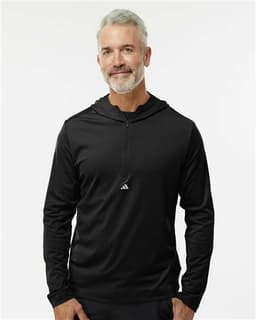 Men's Lightweight Quarter-Zip Hooded Pullover view 4