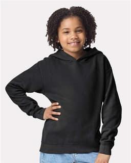 Youth Garment-Dyed Lightweight Fleece Hooded Sweatshirt view 4