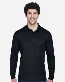 Men's Tall Pinnacle Performance Long Sleeve Piqué Polo view 3