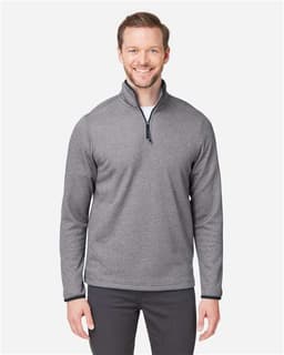 Men's Venture Heathered Stripe Quarter-Zip Pullover view 4