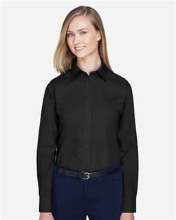 Women's Crown Collection® Broadcloth Woven Dress Shirt view 3