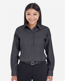 Women's Crown Collection® Royal Dobby Woven Dress Shirt view 2